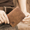 Portefeuille vintage homme cuir – Compact avec porte-cartes & photo