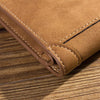 Portefeuille vintage homme cuir horizontal – Compact avec porte-cartes & photo