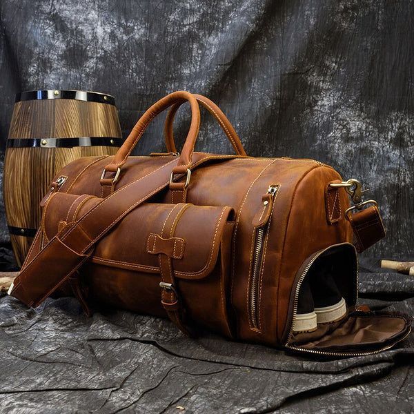 sac de voyage pour homme en cuir veritable