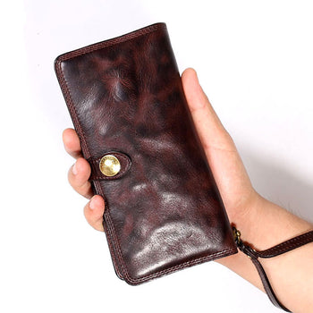 Portefeuille Homme Cuir Luxe Café
