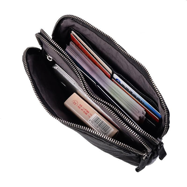 portefeuille double poches luxe
