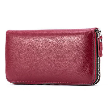 portefeuille en cuir rouge