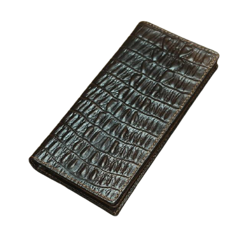 portefeuille grand pour femme homme crocodile cuir veritable