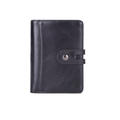 portefeuille porte-monnaie RFID en cuir de vachette rfid noir