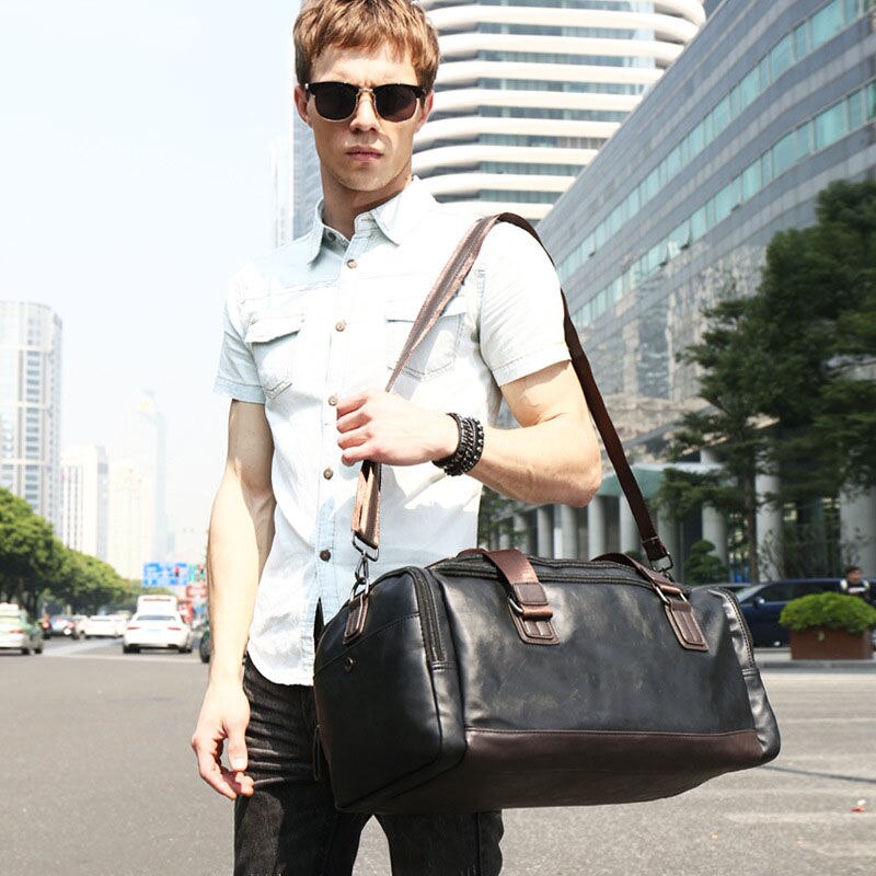 sac de voyage noir vegan