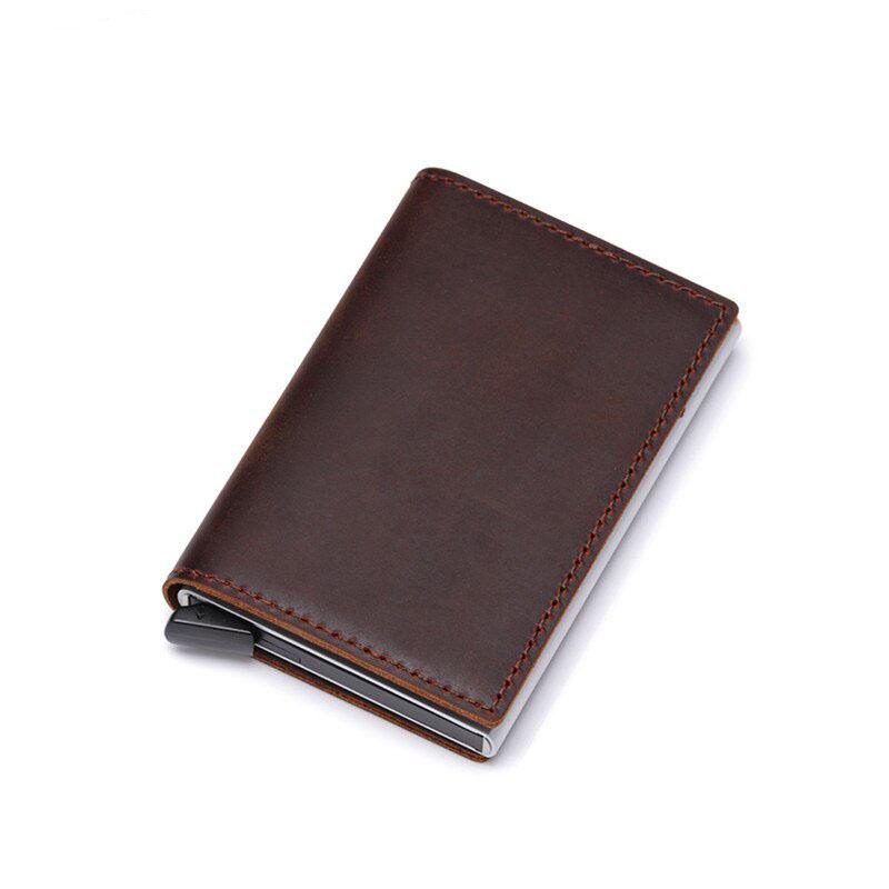 Porte-Cartes Magnétique Marron