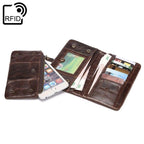Grand-Portefeuille-marron en cuir