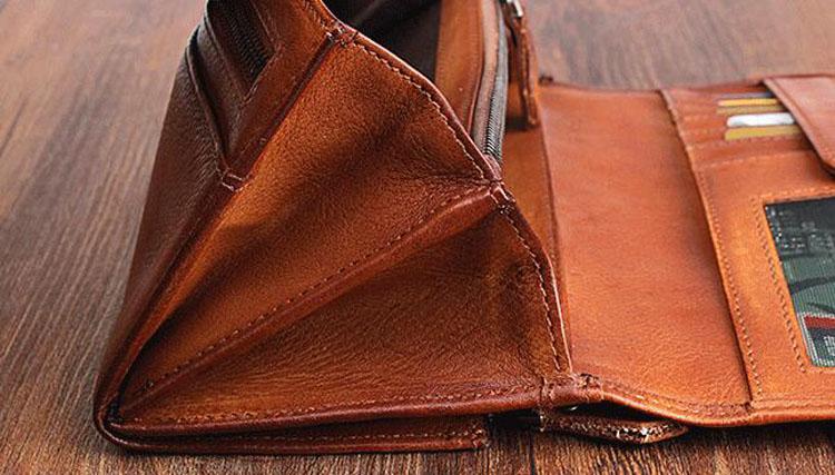 Portefeuille En Cuir Veritable Femme