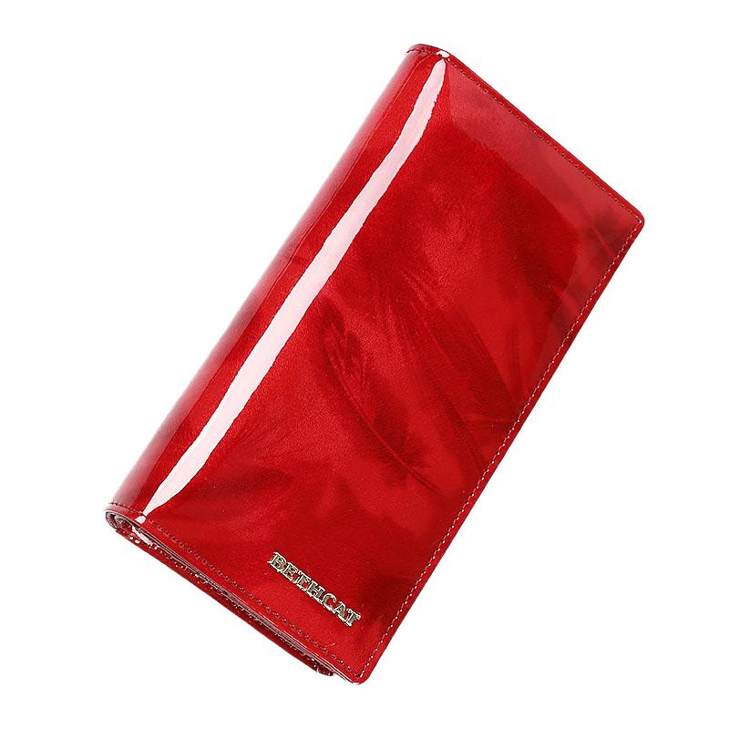 Portefeuille Rouge vernis pour femme