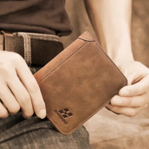 Portefeuille vintage homme cuir – Compact avec porte-cartes & photo