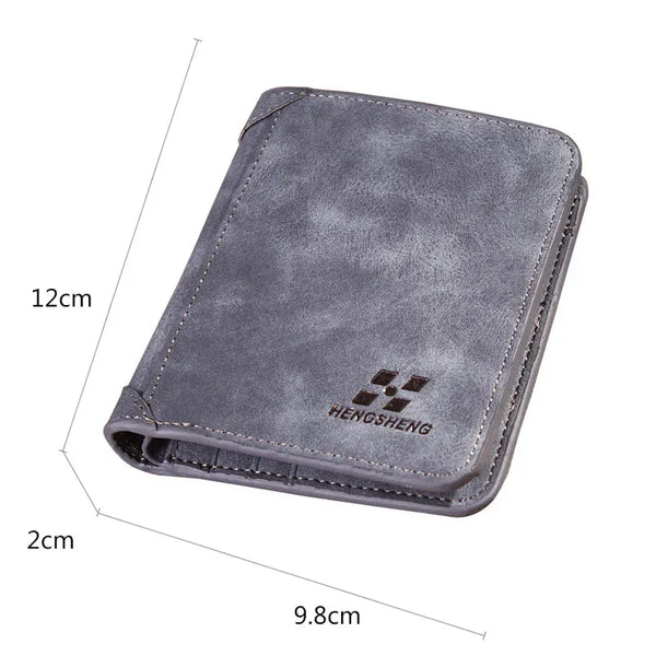 Portefeuille vintage homme cuir – Compact avec porte-cartes & photo