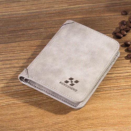 Portefeuille vintage homme cuir – Compact avec porte-cartes & photo