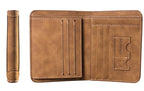Portefeuille vintage homme cuir – Compact avec porte-cartes & photo
