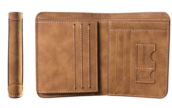 Portefeuille vintage homme cuir – Compact avec porte-cartes & photo