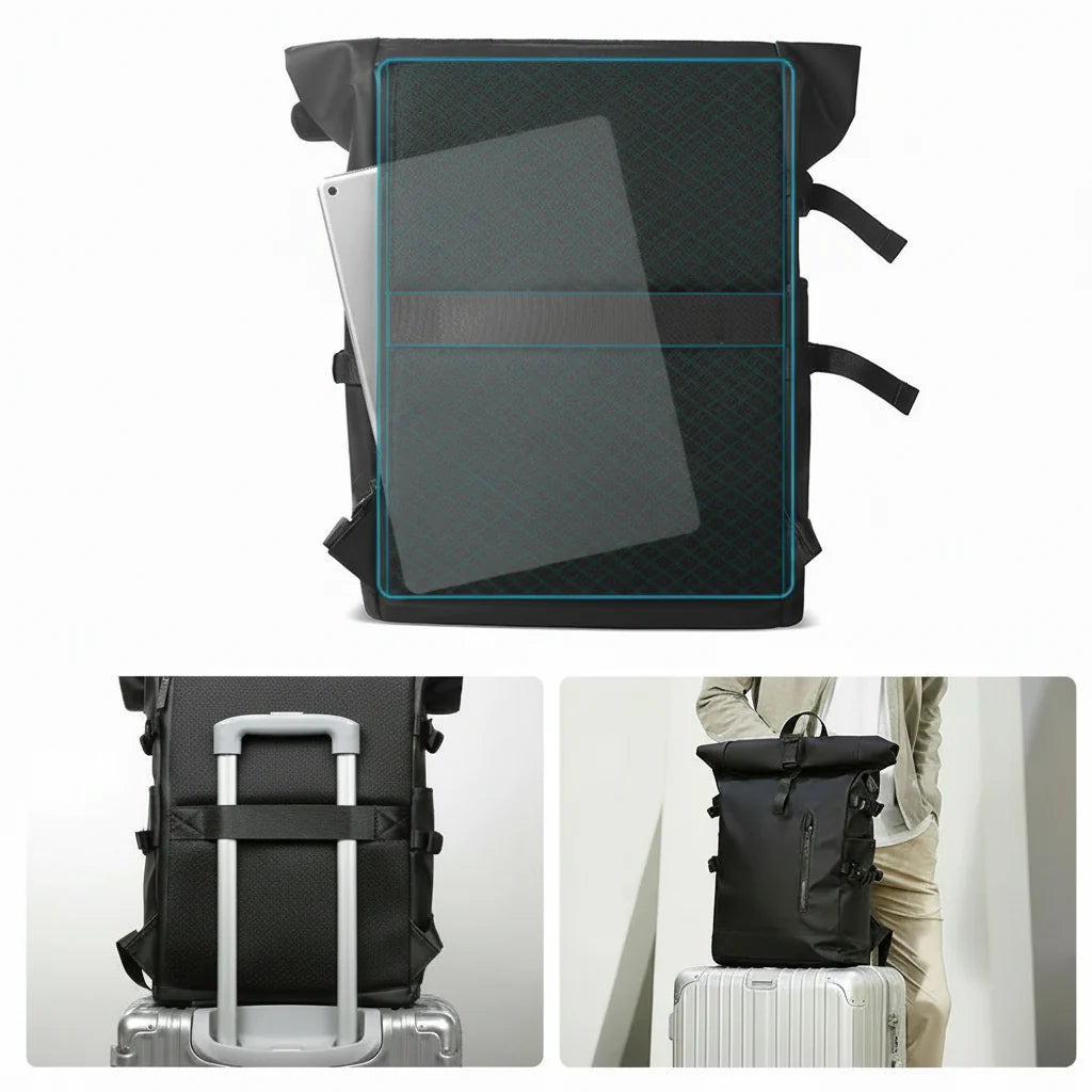 Sac à Dos Étanche Roll-Top 20L / 27L – Urbain & Voyage