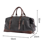Sac de Voyage en Toile & Cuir – Élégant et Robuste