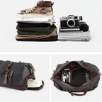 Sac de Voyage en Toile & Cuir – Élégant et Robuste (compositeWithTrainedAlgorithmicMedia)