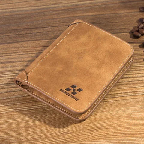 Portefeuille vintage homme cuir – Compact avec porte-cartes & photo