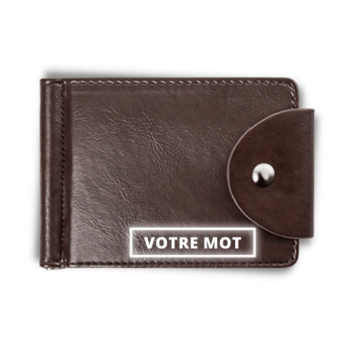 portefeuille homme personnalisé texte