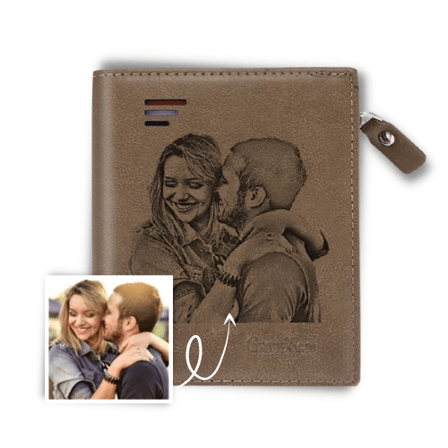 portefeuille personnalisé cuir