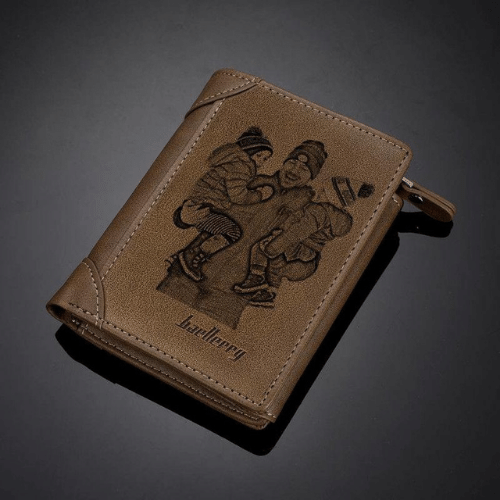 portefeuille personnalisé gravure photo