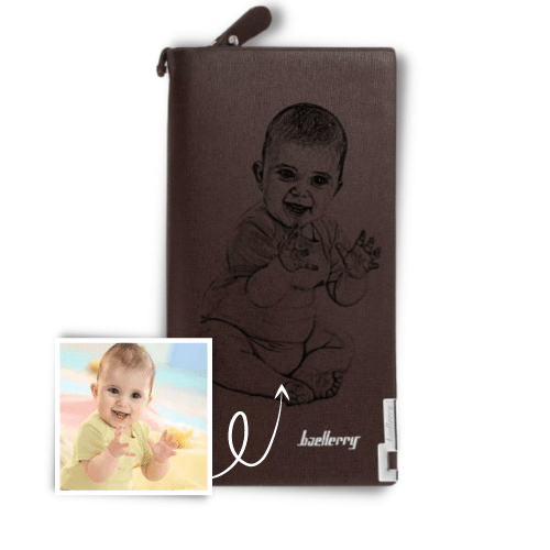 portefeuille personnalisé photo homme