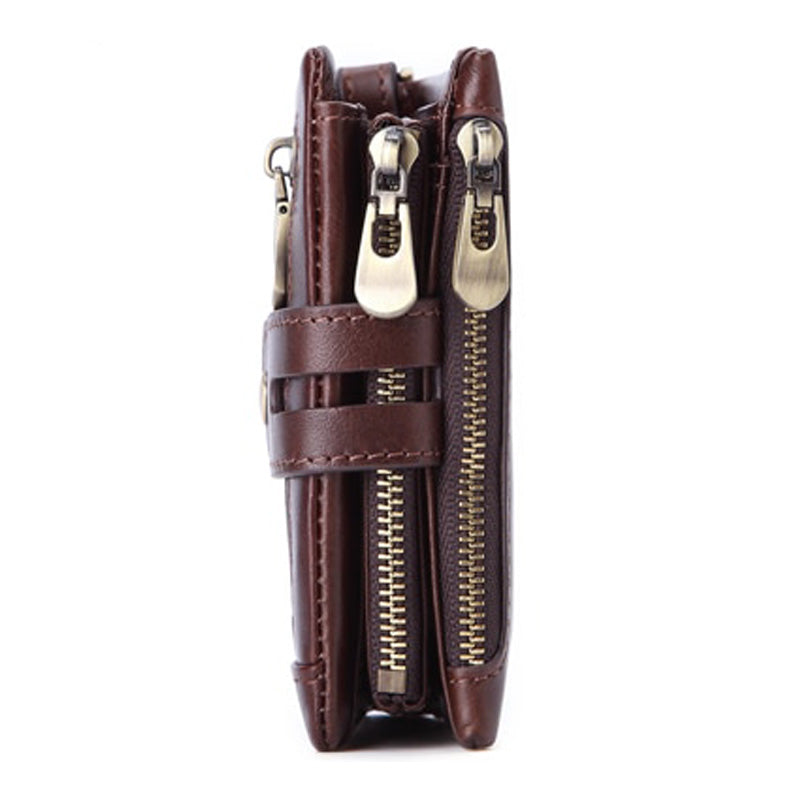 portefeuille de luxe en cuir de vachette