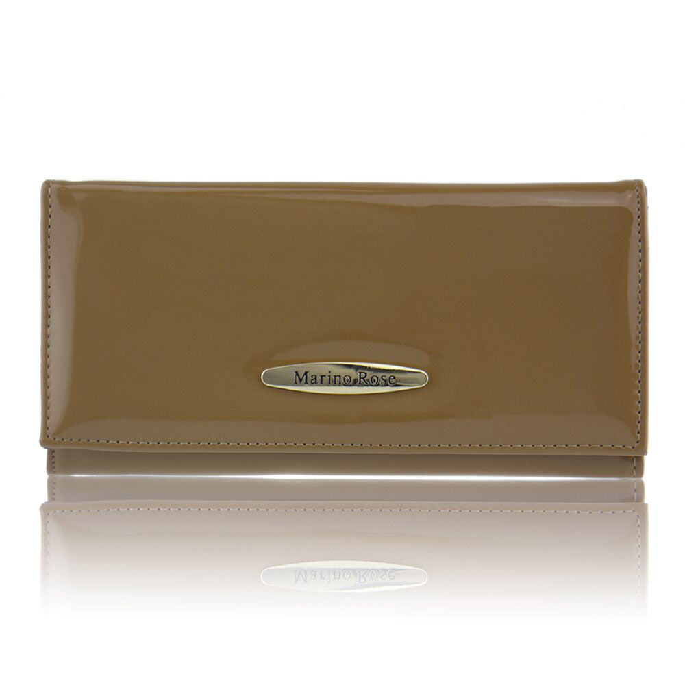 Portefeuille pour Femme Café Vernis