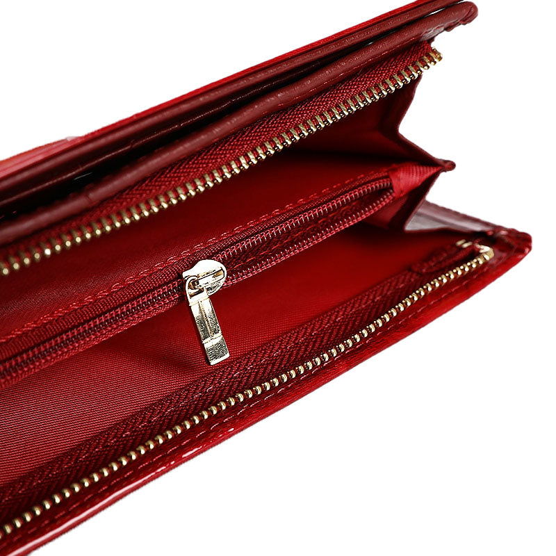 Portefeuille Femme en Rouge Vernis