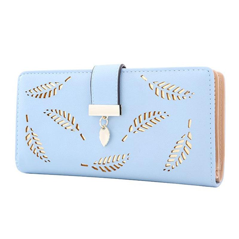 Portefeuille fille long en cuir PU