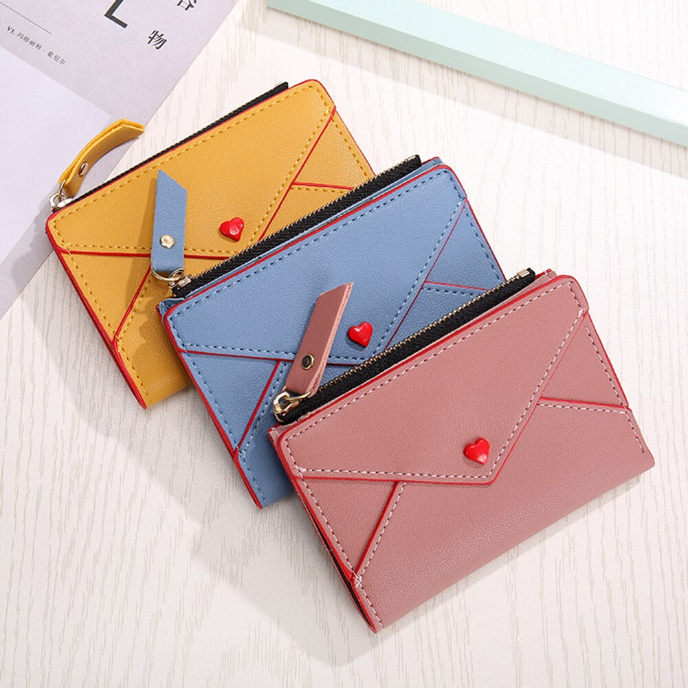 portefeuille femme zippee pas cher en cuir PU
