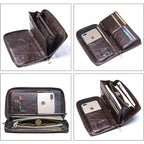 Grand Portefeuille de Voyage homme en cuir veritable