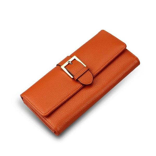 Portefeuille Tendance en Cuir Véritable Pour Femme