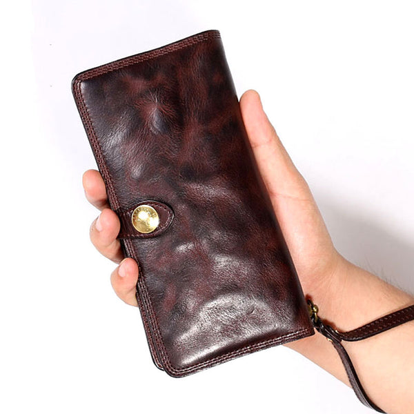 Portefeuille Homme Cuir Luxe Café