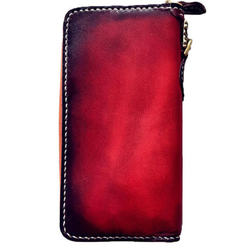Portefeuille Cuir Luxe Rouge